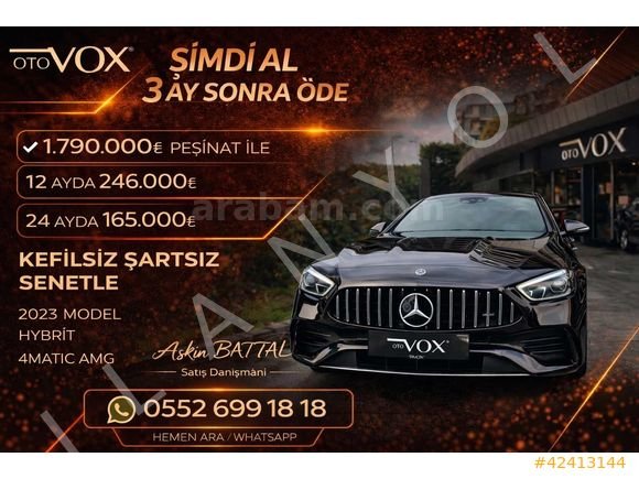 Galeriden Mercedes - Benz C 200 AMG 2023 Model İstanbul 25.000 km Siyah