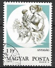 MACARİSTAN 1974 DAMGALI ANNELİK SERİSİ