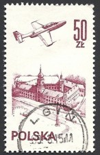 POLONYA 1978 DAMGALI MODERN HAVA UÇUŞU SERİSİ