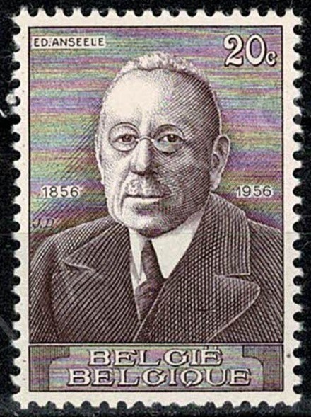 BELÇİKA 1956 DAMGASIZ EDUARD ANSEEL’İN DOĞUMUNUN 100. YILI SERİSİ