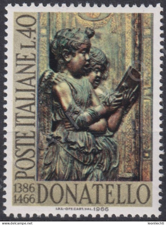 İTALYA 1966 DAMGASIZ DONATELLO'NUN ÖLÜMÜNÜN 500. YILI SERİSİ