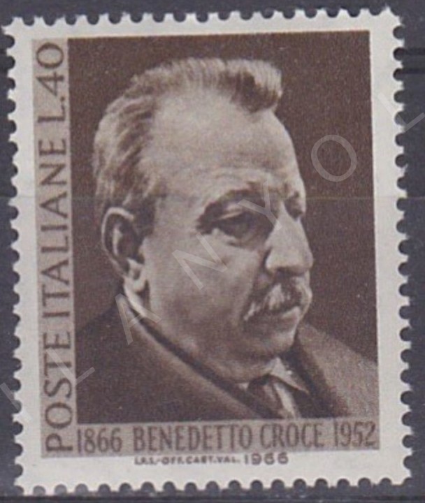 İTALYA 1966 DAMGASIZ BENEDETTO CROCE'NİN DOĞUMUNUN 100.YILI SERİSİ