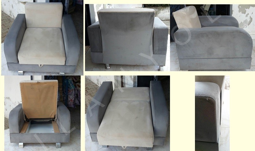 TEK KİŞİLİK KOLTUK SANDIKLI VE YATAK OLUYOR DETAYLARI OKUYUNUZ