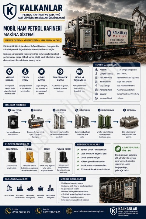 Manufacturing of diesel, gasoline, and lubricating oil production machinery.kalkanlar machina