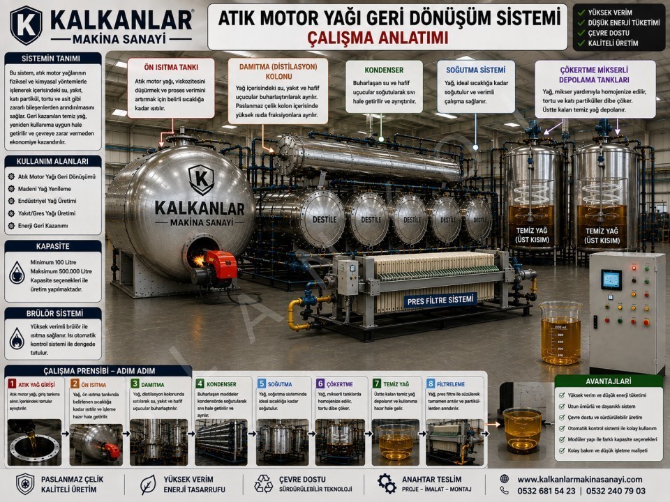 Manufacturing of diesel, gasoline, and lubricating oil production machinery.kalkanlar machina