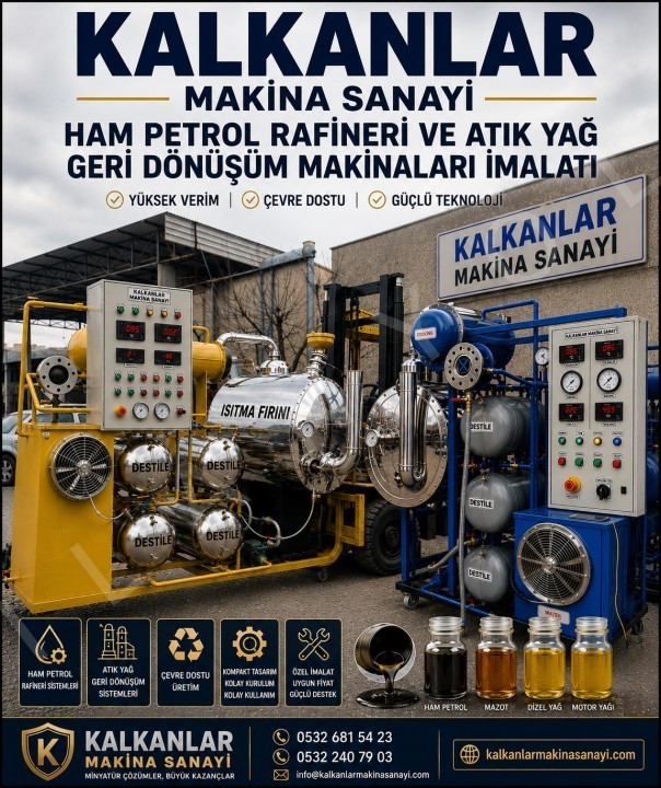 Manufacturing of diesel, gasoline, and lubricating oil production machinery.kalkanlar machina