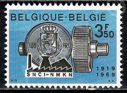 BELÇİKA 1969 DAMGASIZ ENDÜSTRİ BANKASI’NIN 50. YILI SERİSİ