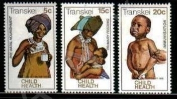 TRANSKEİ 1979 DAMGASIZ SAĞLIK EĞİTİMİ ÇOCUK BAKIMI SERİSİ